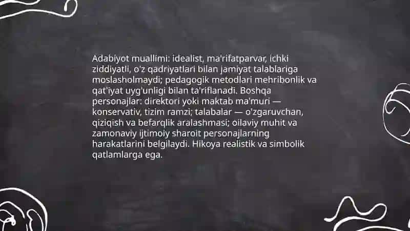 Abdulla Qahhor "Adabiyot muallimi" hikoyasi 4