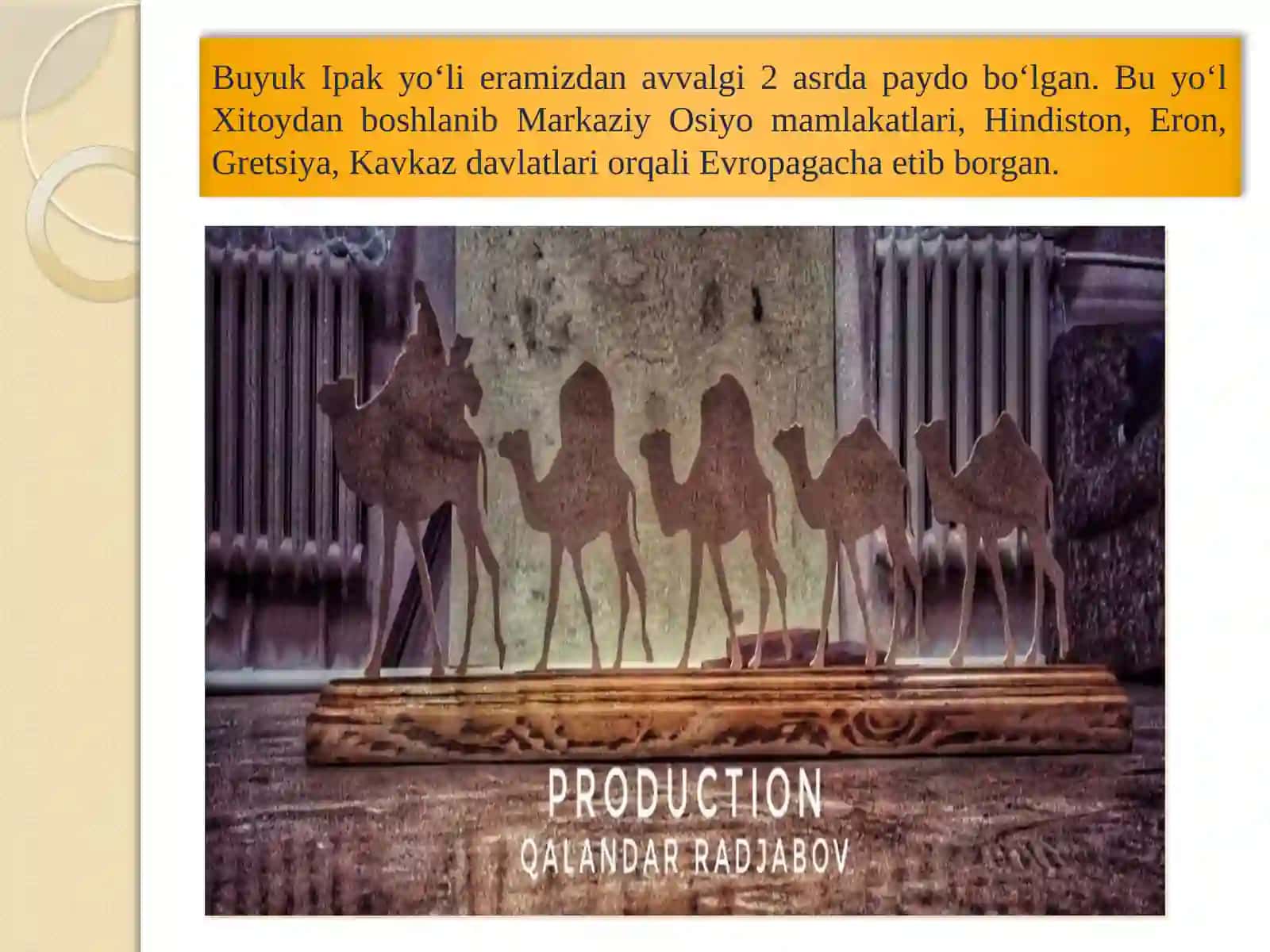 "BIR MAKON – BIR YO‘L" LOYIHASI 4
