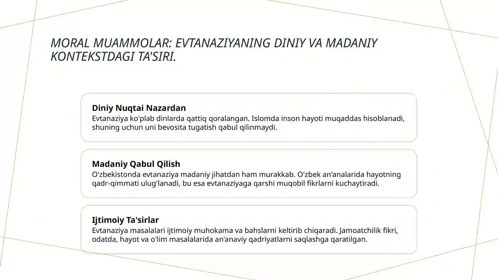 Tibbiy faoliyatda bevosita aktiv evtanaziyani etik-huquqiy baholash 4