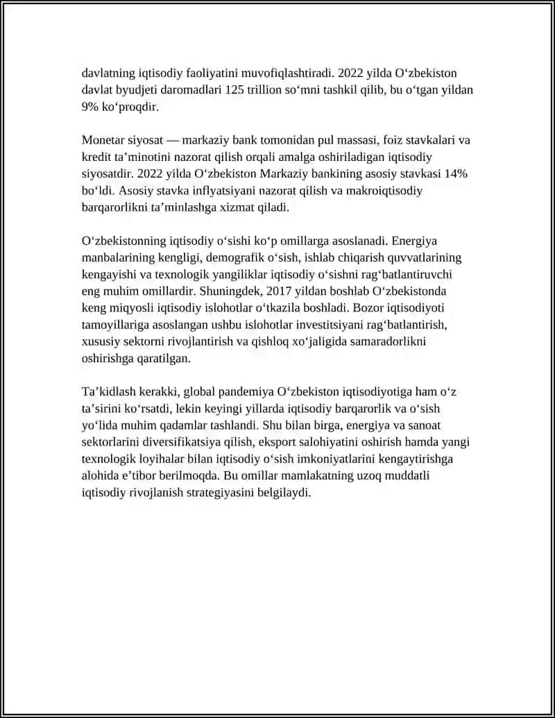 Makroiqtisodiyot va iqtisodiy o'sish 4