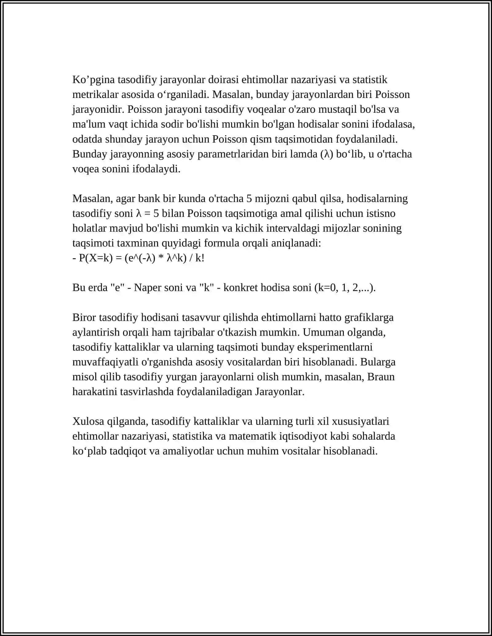 TIBBIY-BIOLOGIK MASALA MISOLIDA MATEMATIK STATISTIKA ELEMENTLARI 4