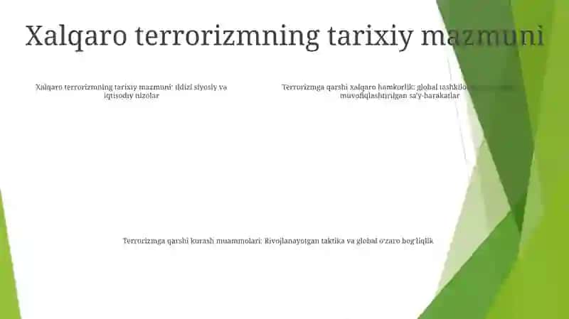 Xalqaro Terorizim Va Unga Qarshi Kurashish 4