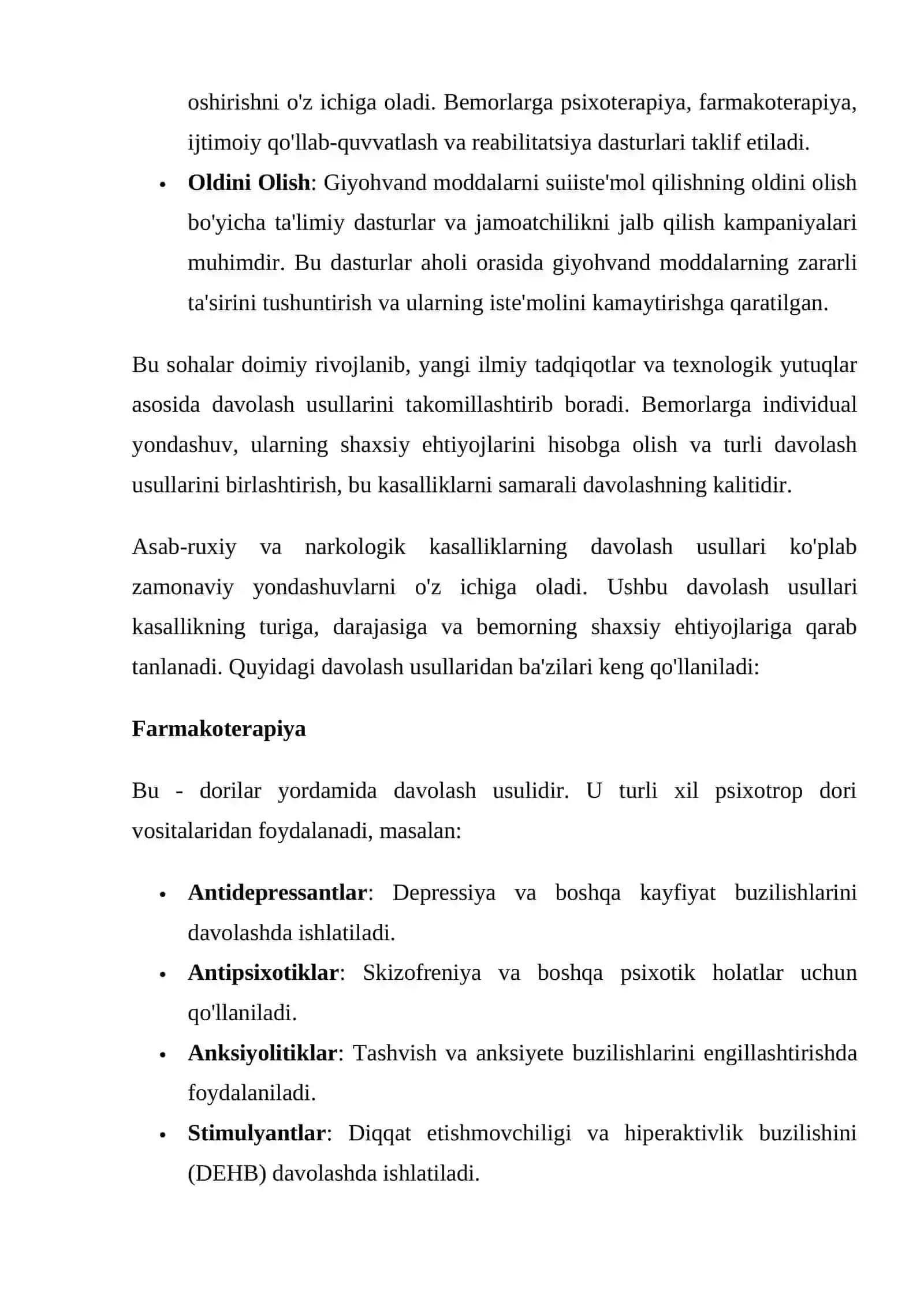 Nevropatologiya, Psixiatriya va Norkologiyani O'rganish 4