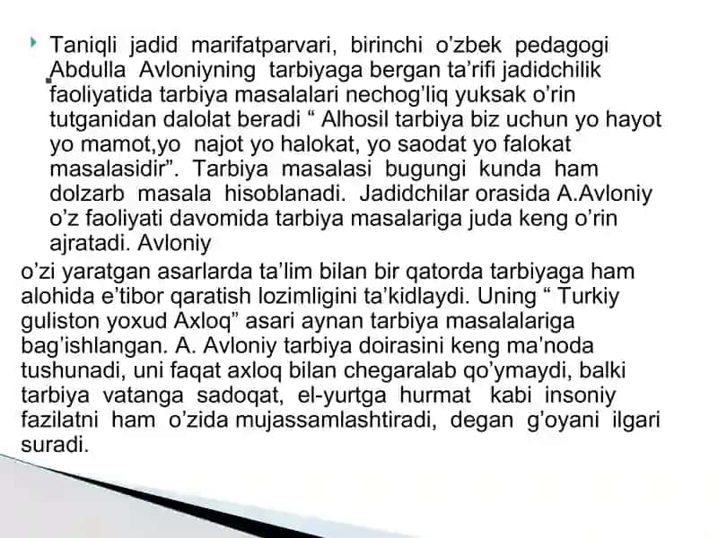 Jadid Ma’rifatparvarlarning o’lka ijtimoiy-ma’naviy hayotida tutgan o’rni 4