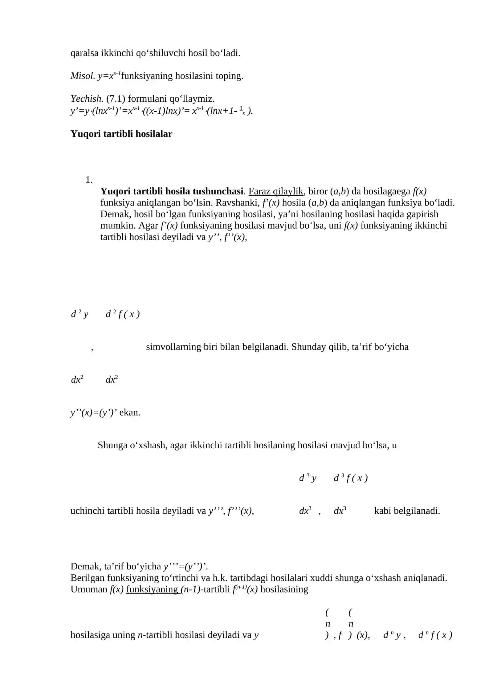 Matematika analizi 4