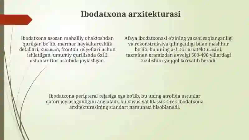 Afaya ibodatxonasi, ibodatxona fronton relef tahlili 4