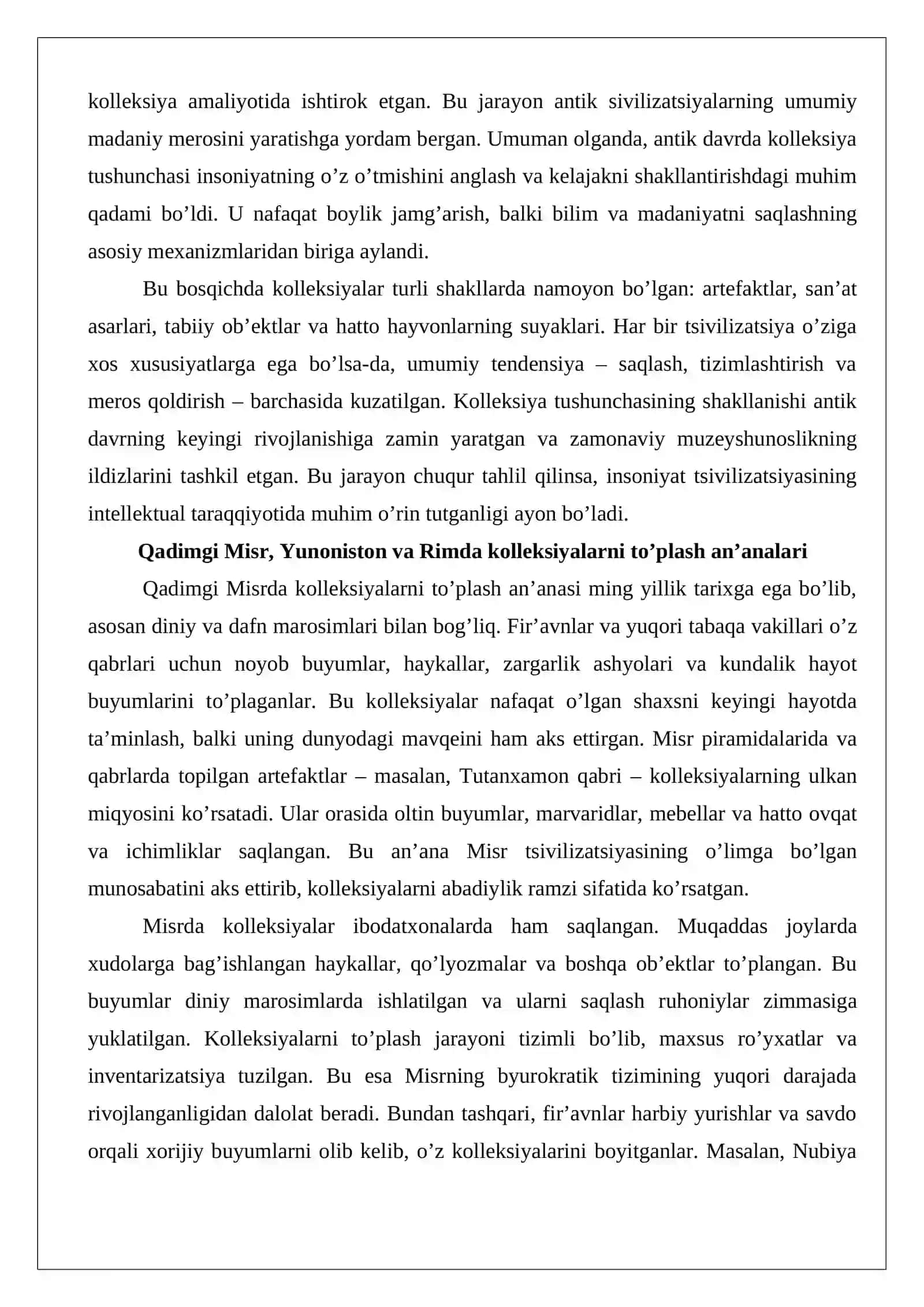 Antik davrda kolleksiyalarni to’plash 4