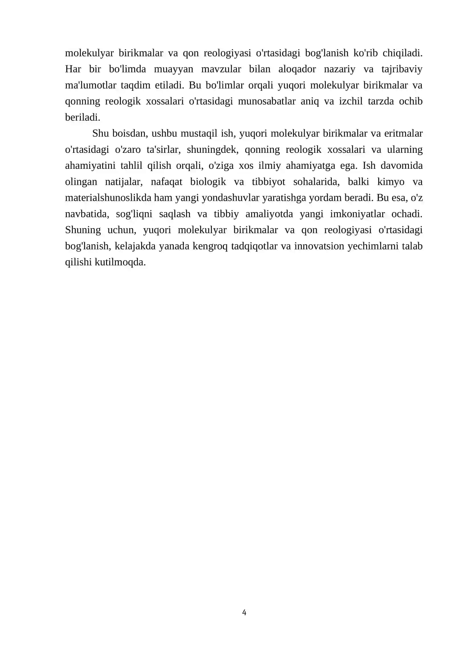 Yuqori molekulyar birikmalar eritmalarning xossalari.Qonning reologik xossalari 4