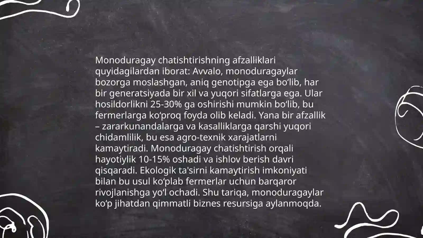 Dala ekinlari seleksiyasida monoduragay chatishtirishdan foydalanish 4