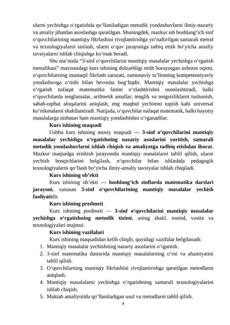 3-sinf o‘quvchilarini mantiqiy masalalar yechishga o‘rgatish metodikasi 4