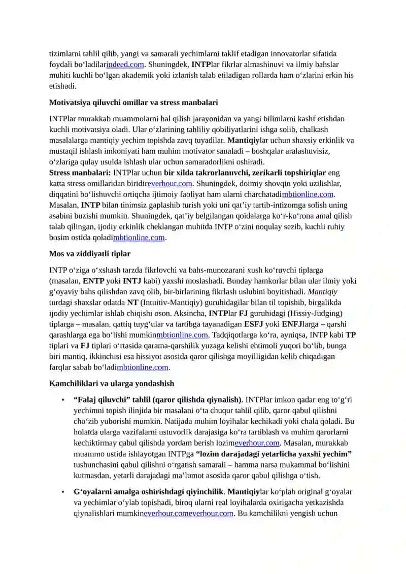 MBTI Turlariga ko‘ra Biznes Psixologik Qo‘llanma 4