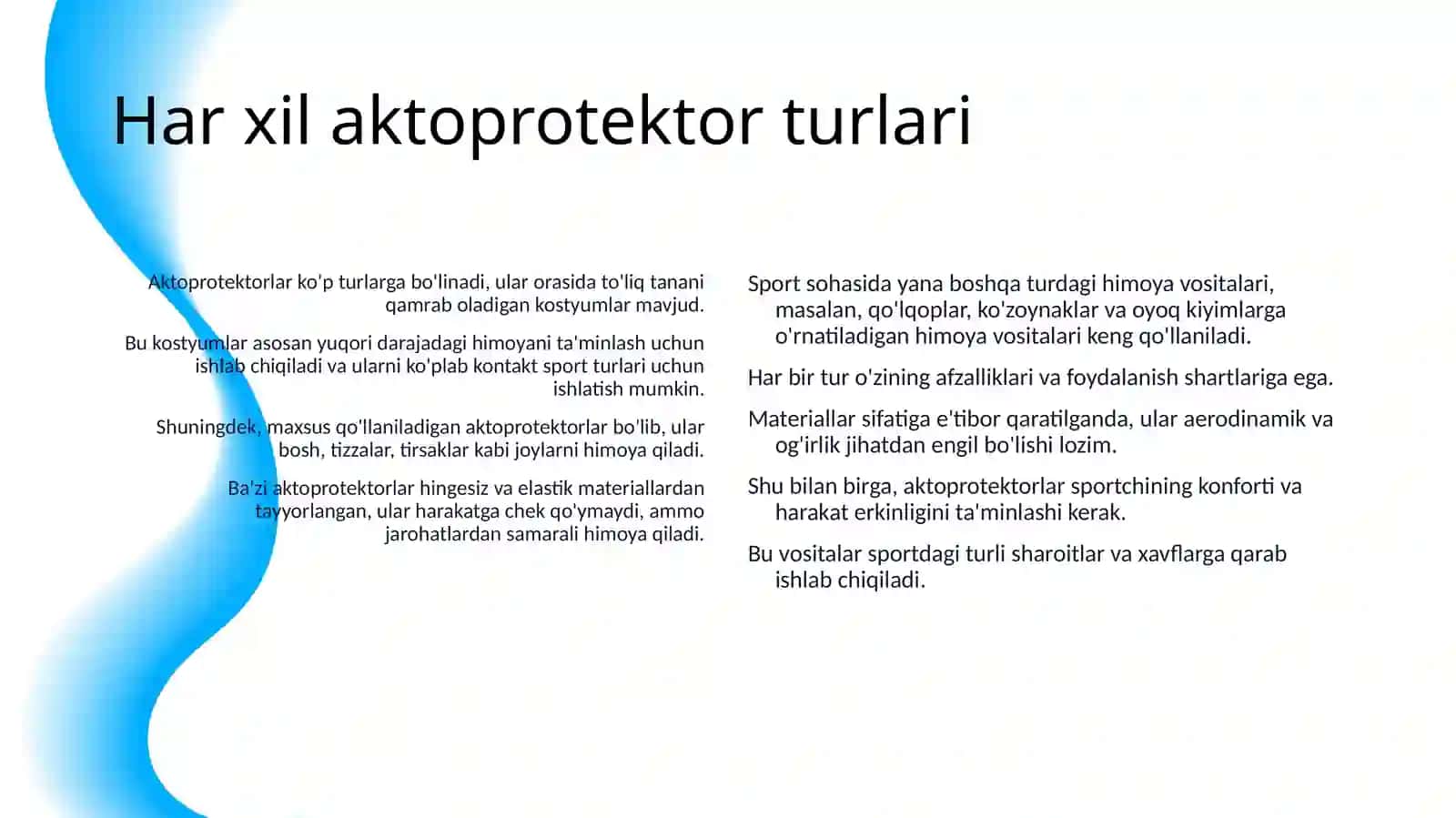 AKTOPROTEKTORLAR VA ULARNI SPORT TIBBIYOTIDA QOʻLLANILISHI 4