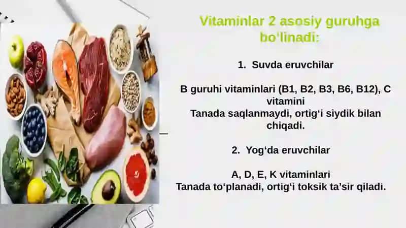 Gipovitaminoz va gipervitaminoz holatlarda modda almashinuvining buzilishi 4