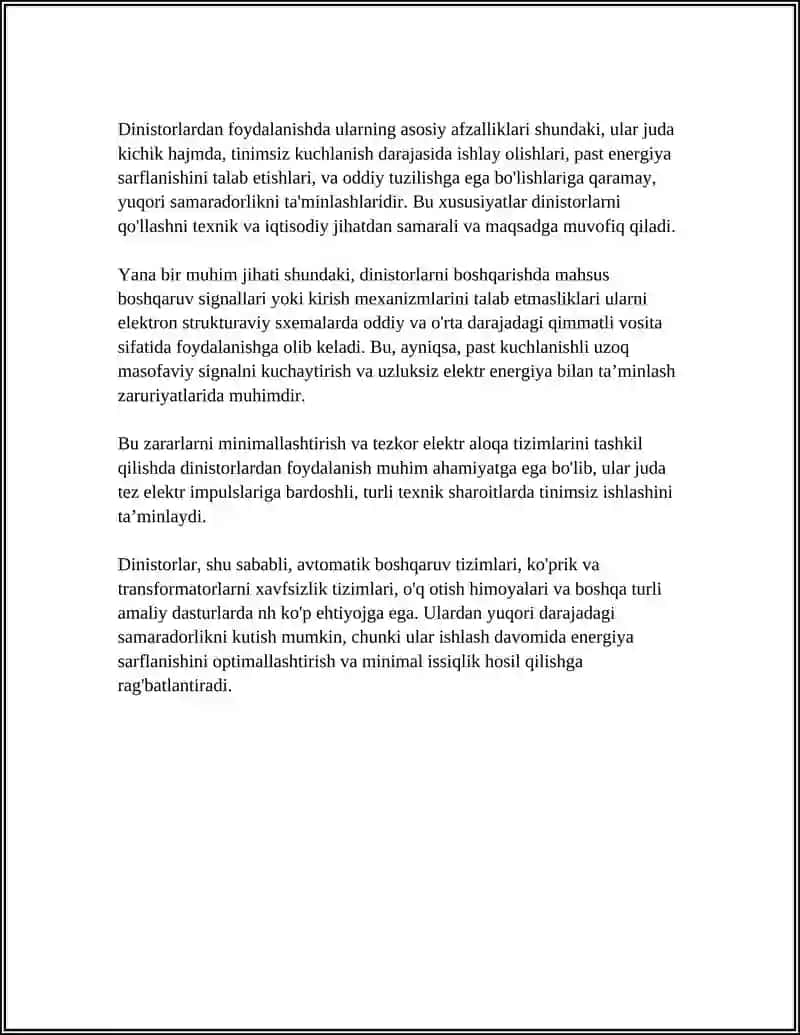 DINISTOR VA TRISTORNING ISHLASH PRINSIPI 4