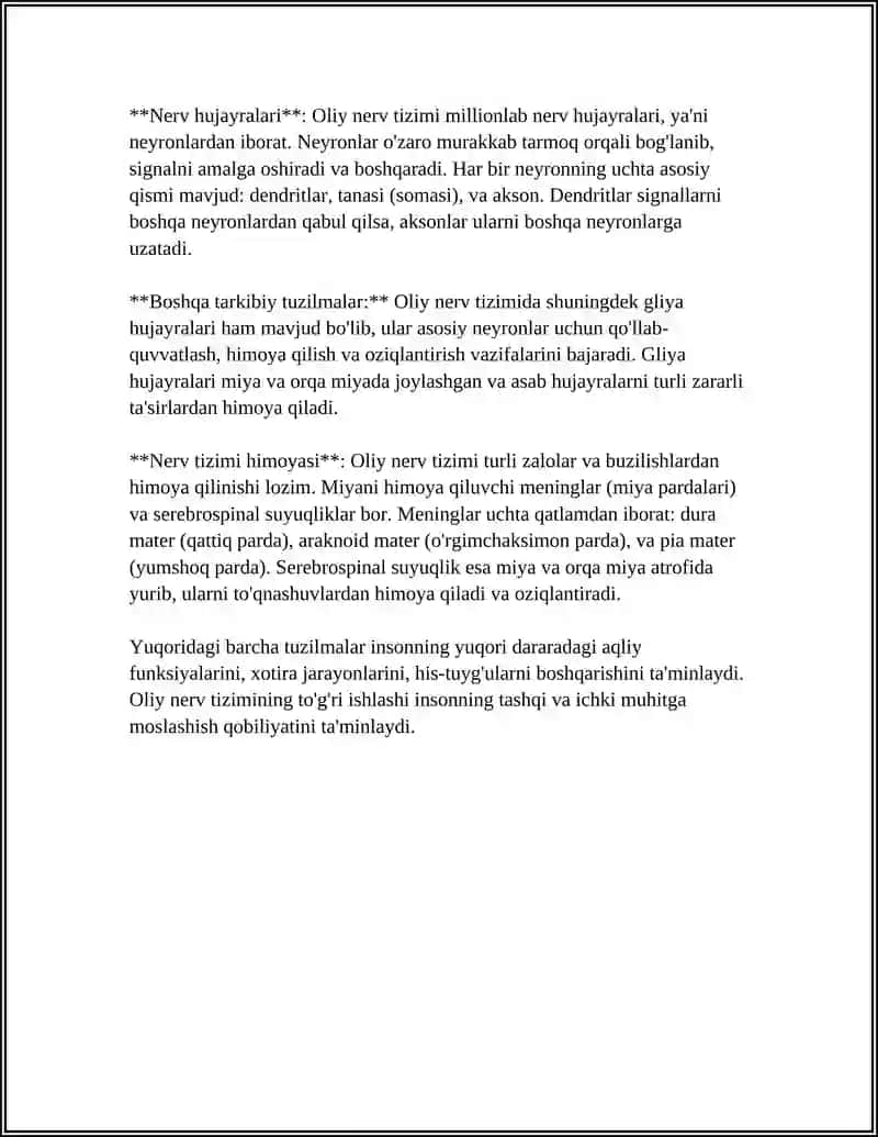 ORQA MIYYA VA OLIY NERV SISTEMASI 4