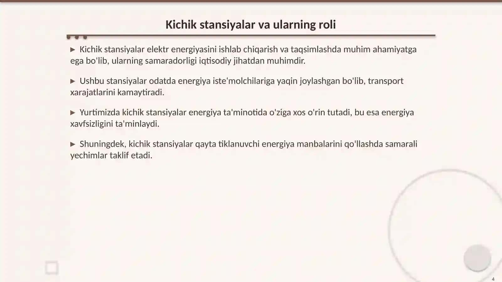 Kichik stansiyalarda taqsimlovchi qurilmalar va transformatorlarni jihozlash 4