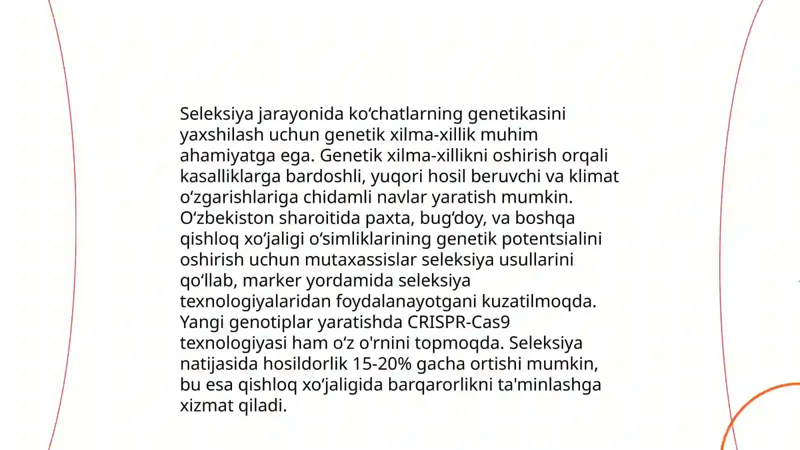 Seleksiya jarayonida tashkil qilinadigan koʻchatzorlar 4