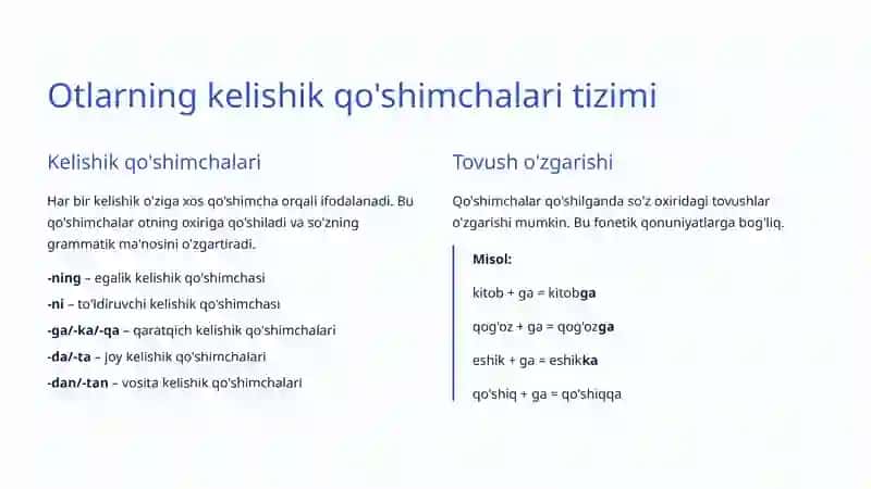 Kelishik Kategoriyasi: Grammatik Tuzilishi va Vazifalari 4