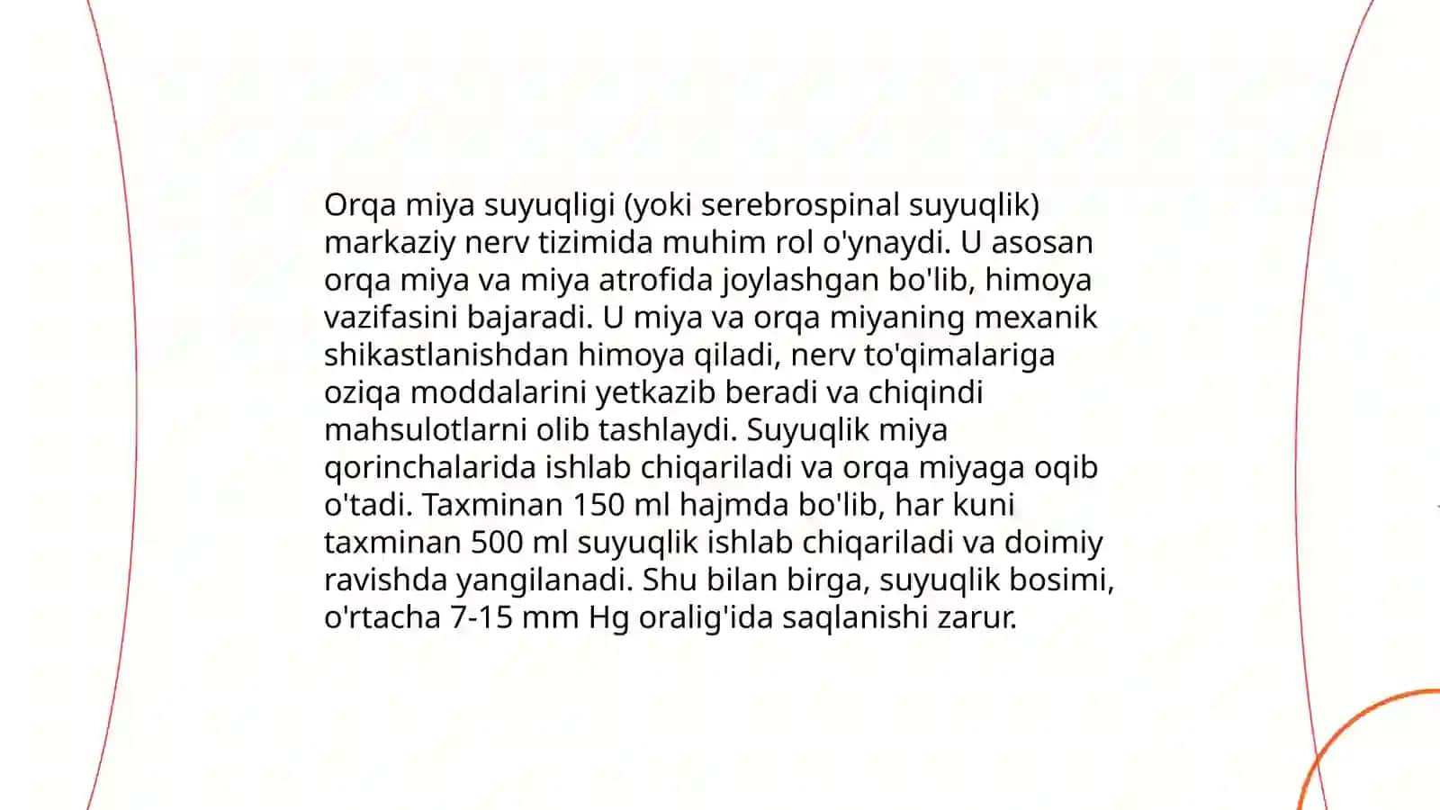 Orqa miya suyuqligi: hosil boʻlishi, tarkibi, klinik ahamiyati 4