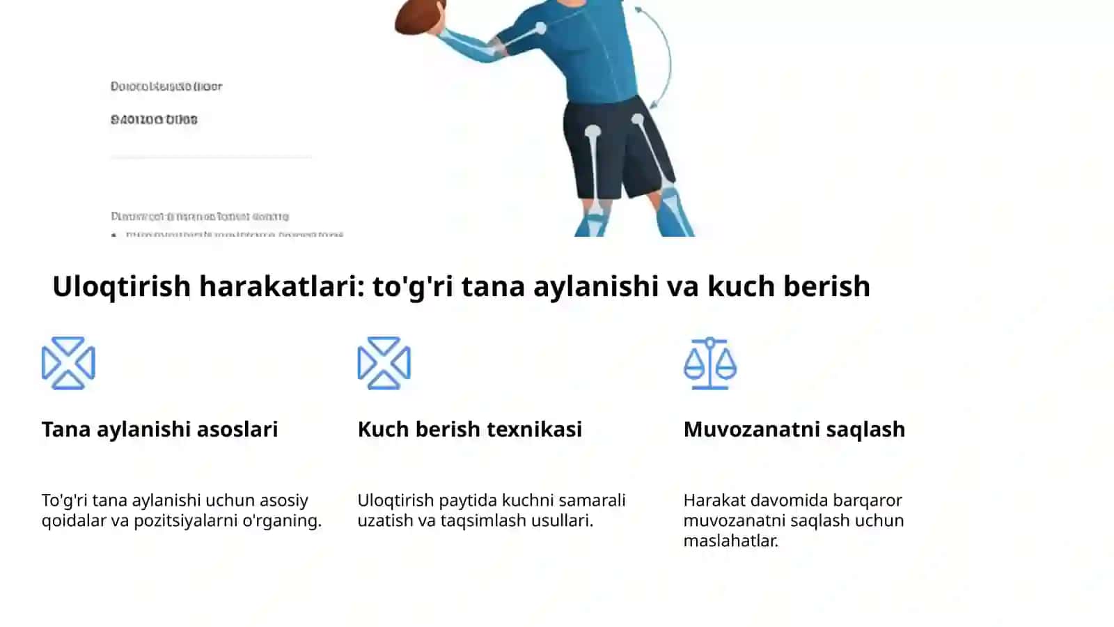 Harakat texnikasi: yurish, yugurish, sakrash, uloqtirish 4