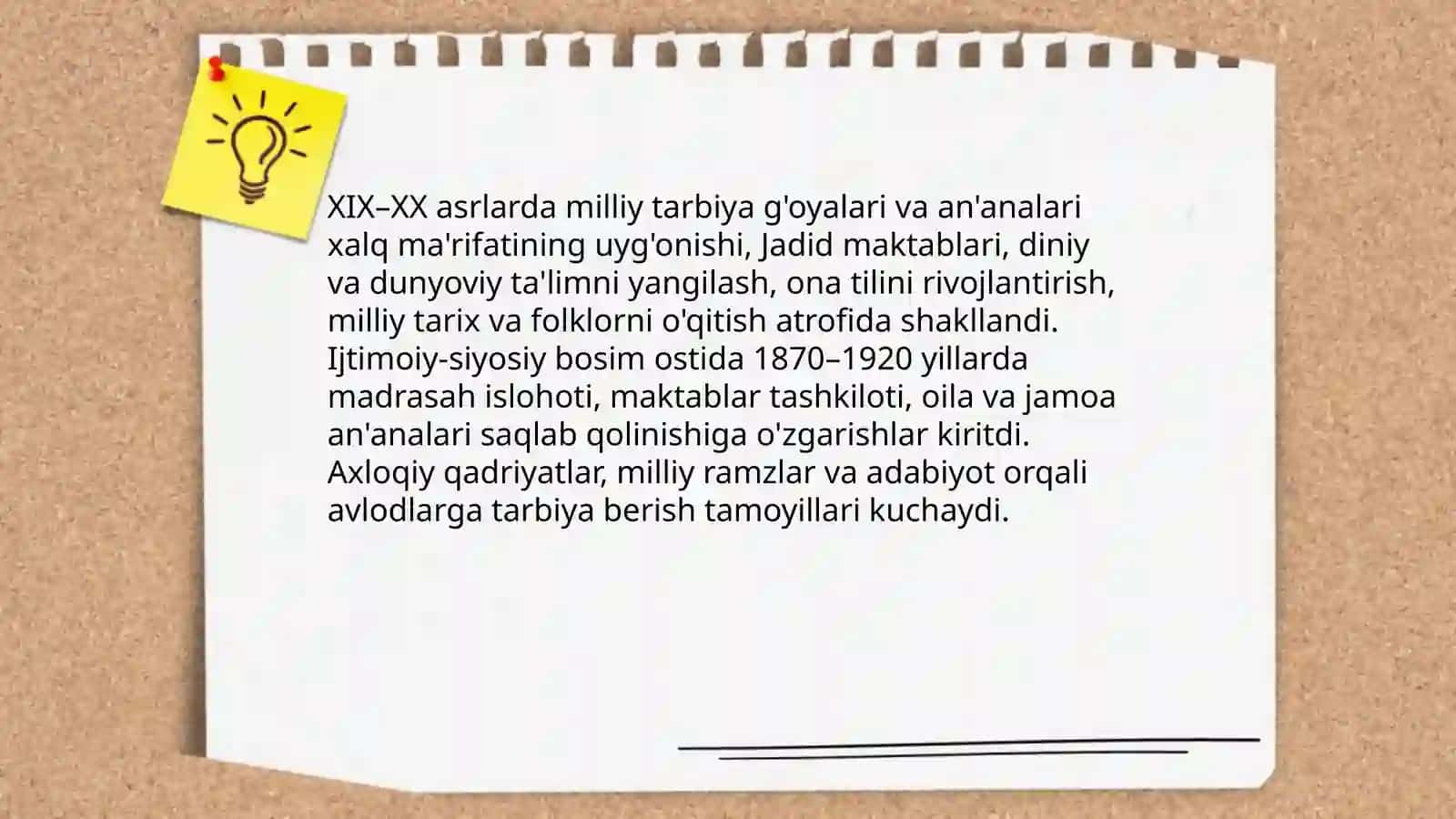 Milliy tarbiya asoslari fanining predmeti fan sifatidagi taraqqiyoti bosqichlari 4