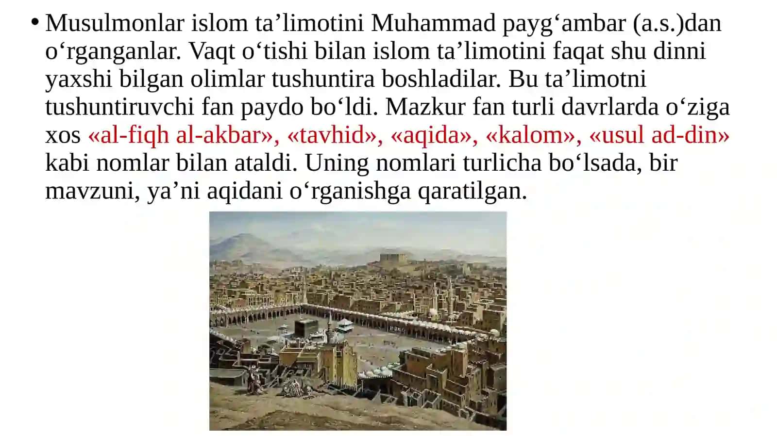 ISLOM DININING AQIDAVIY YO`NALISHLARI VA MAKTABLARI 4