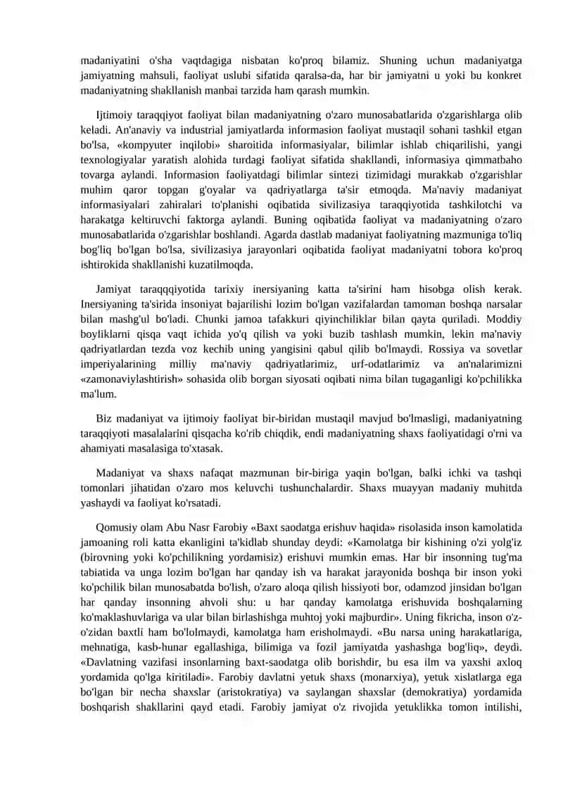 Madaniyatshunoslik fanining predmeti va vazifalari 4