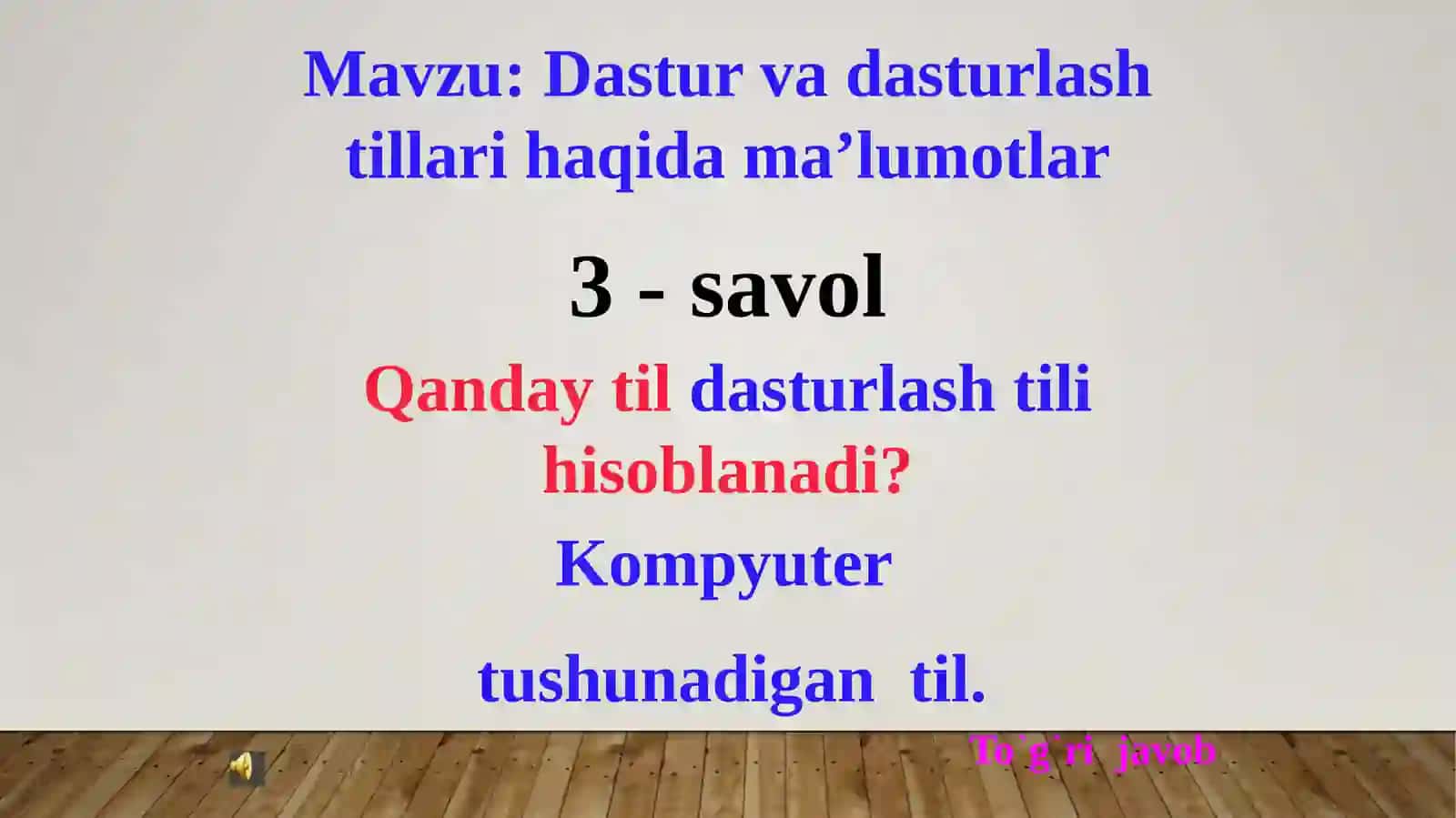 Dastur va dasturlash tillari haqida ma’lumotlar 4