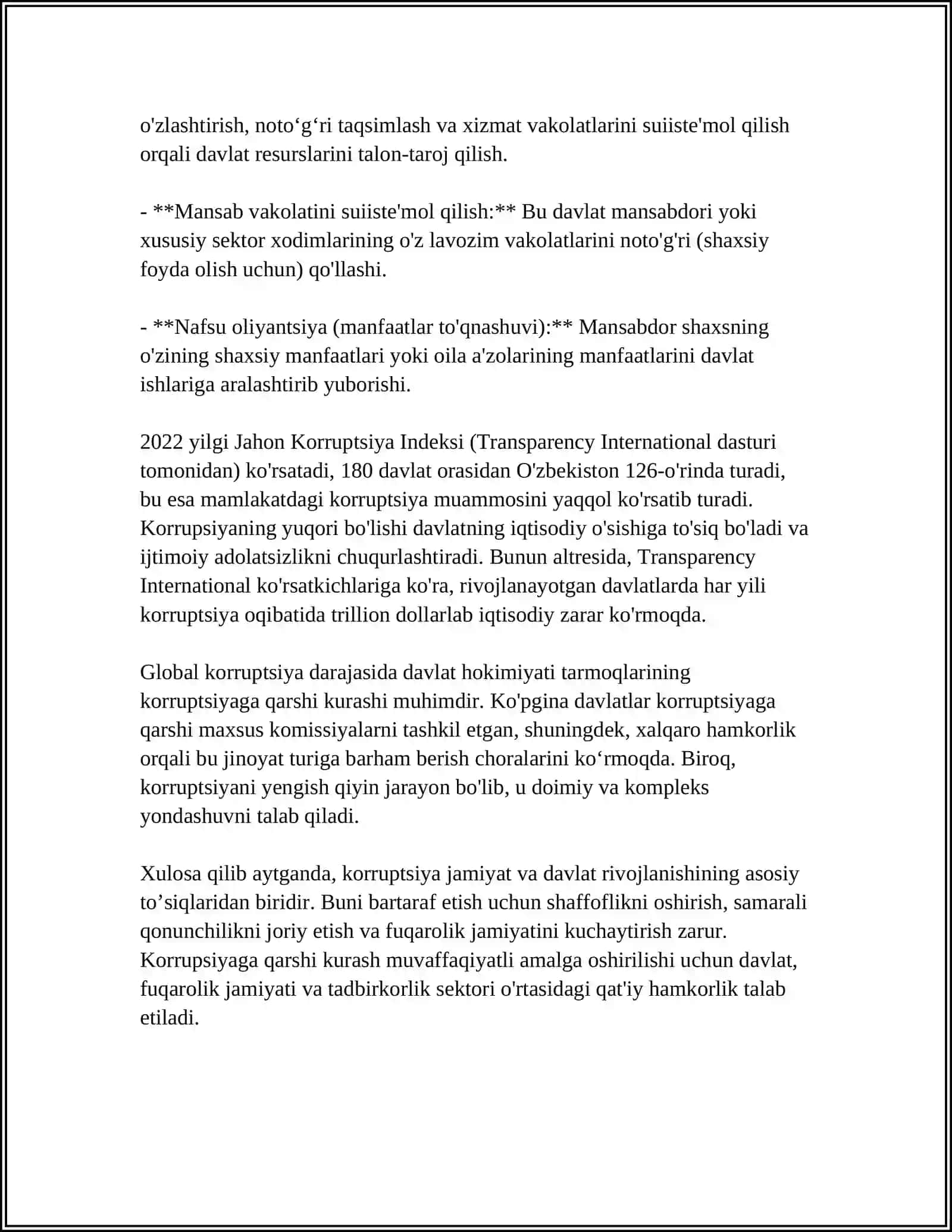 Korruptsiya va uning iqtisodiyotga ta'siri 4