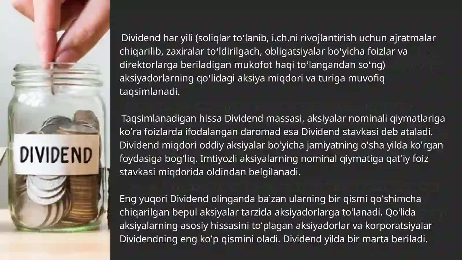 DIVIDENT SIYOSATI VA ICHKI MOLIYALASHTIRISH 4