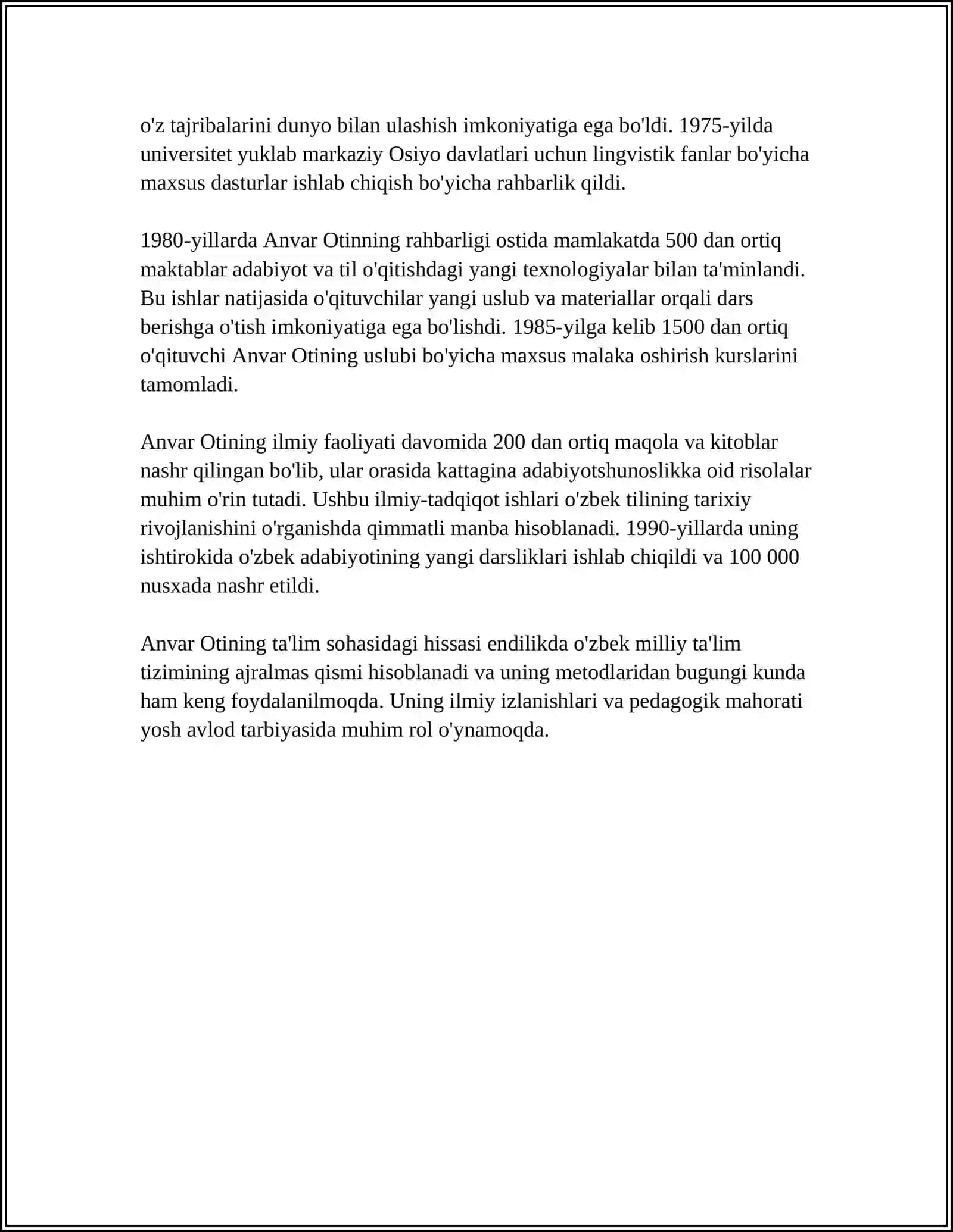 XVI ASRNING IKKINCHI YARMI VA XX ASR BOSHLARIDA TA'LIM VA PEDAGOGIK FIKRLAR 4