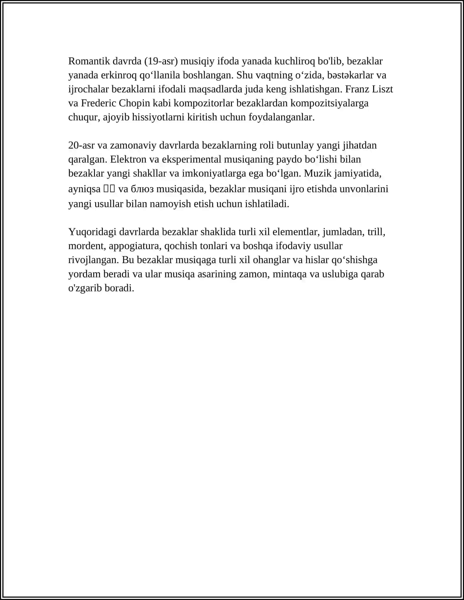 IJRODAGI BEZAKLAR, ZARBLAR, YAKKANAVOZ VA TURLI TARKIBDAGI CHOLGʻU ANSAMBLLARIDA IJROCHILIK MASALALARI 4