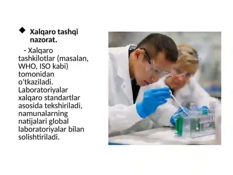 Laborator tekshiruvlar sifatining tashqi nazorati 4