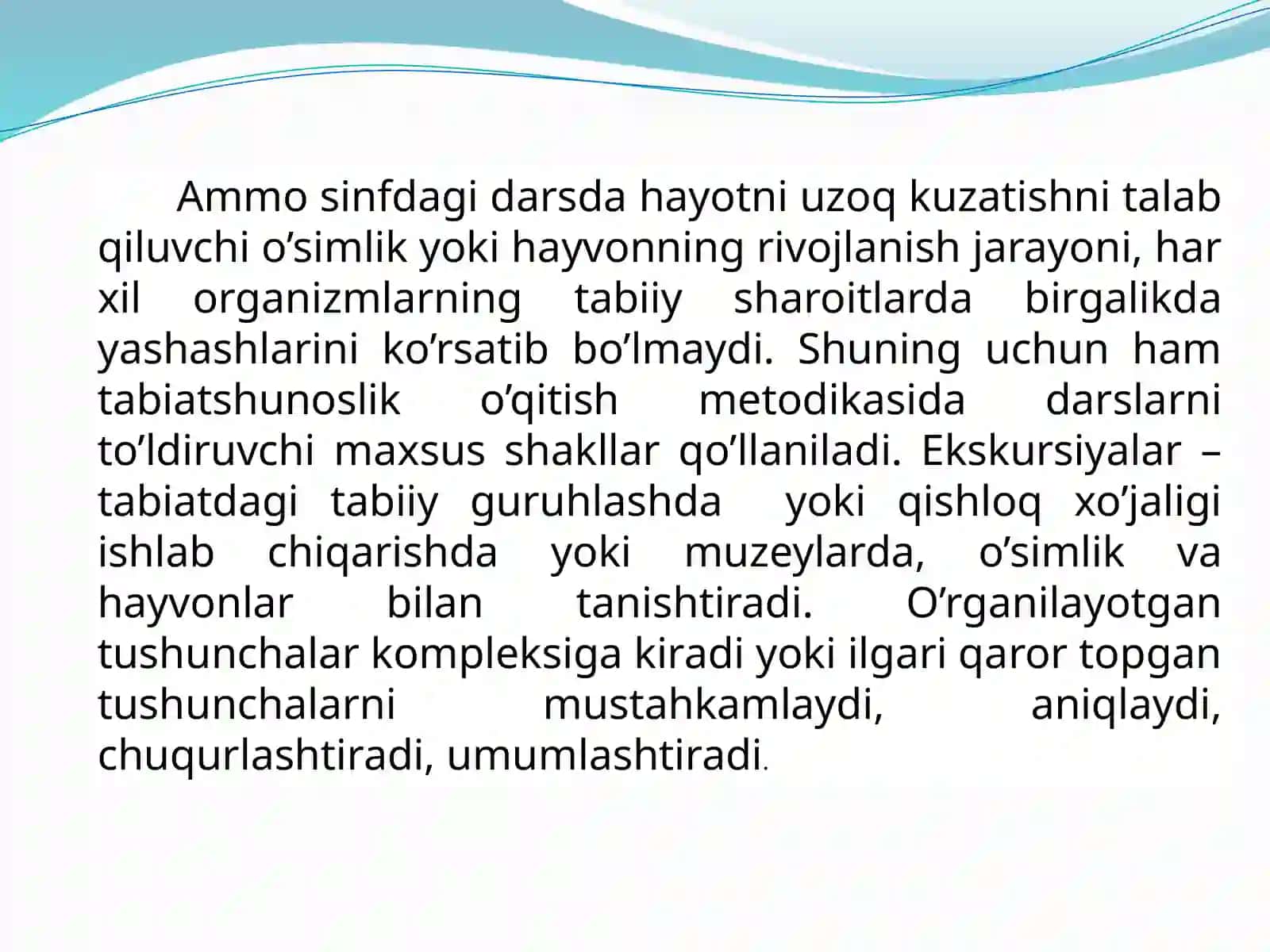 Tabiatshunoslikdan sinfdan tashqari mashg‘ulotlar 4