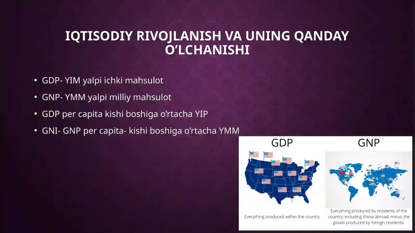 Mamlakatlarning iqtisodiy rivojlanishi 4