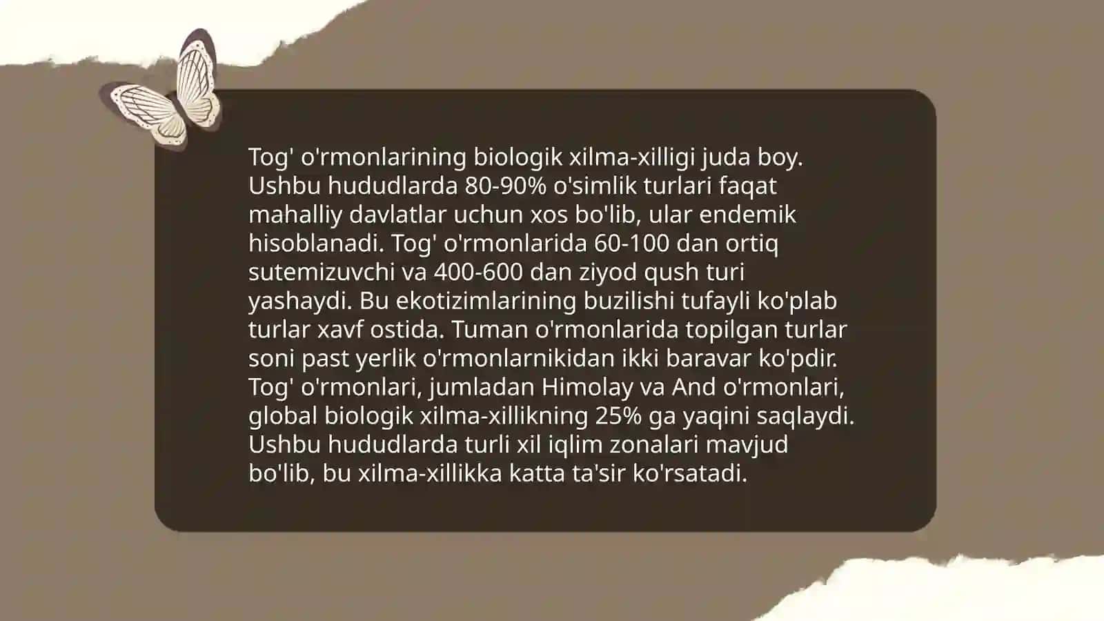 O'zbekiston tog' o'rmonlari 4