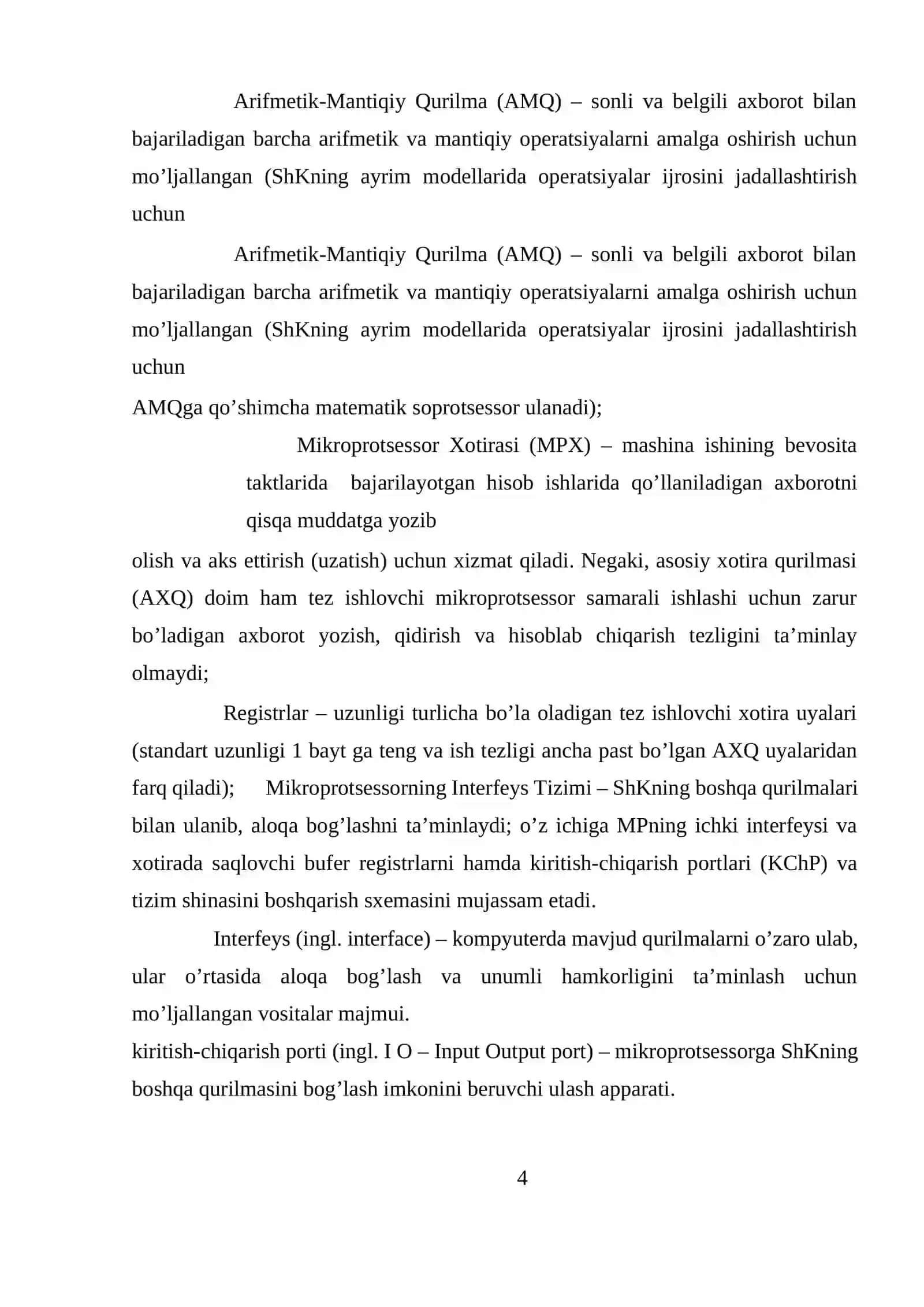 Hozirda ishlab chiqarilayotgan shaxsiy kompyuterlarning protsessorlari va ularning xususiyatlari 4