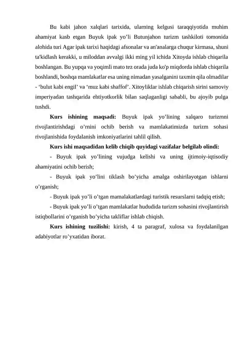 Buyuk ipak yo’lining xalqaro turizmni rivojlantirishdagi o’rni 4