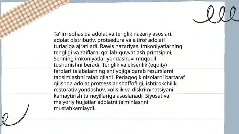 Adolat mezoni tushunchasi va pedagogik nizolarda uning ahamiyati 4