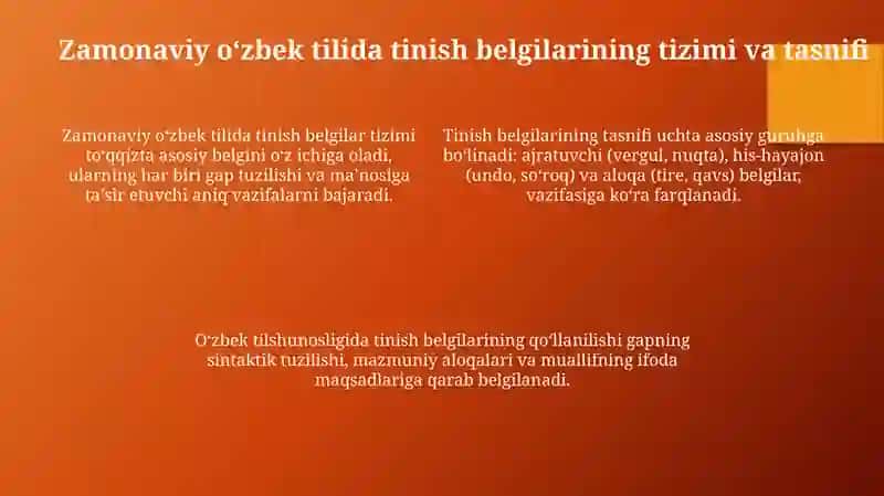 O'zbek tilida tinish belgilari õrganilishi va qõllanilishi 4