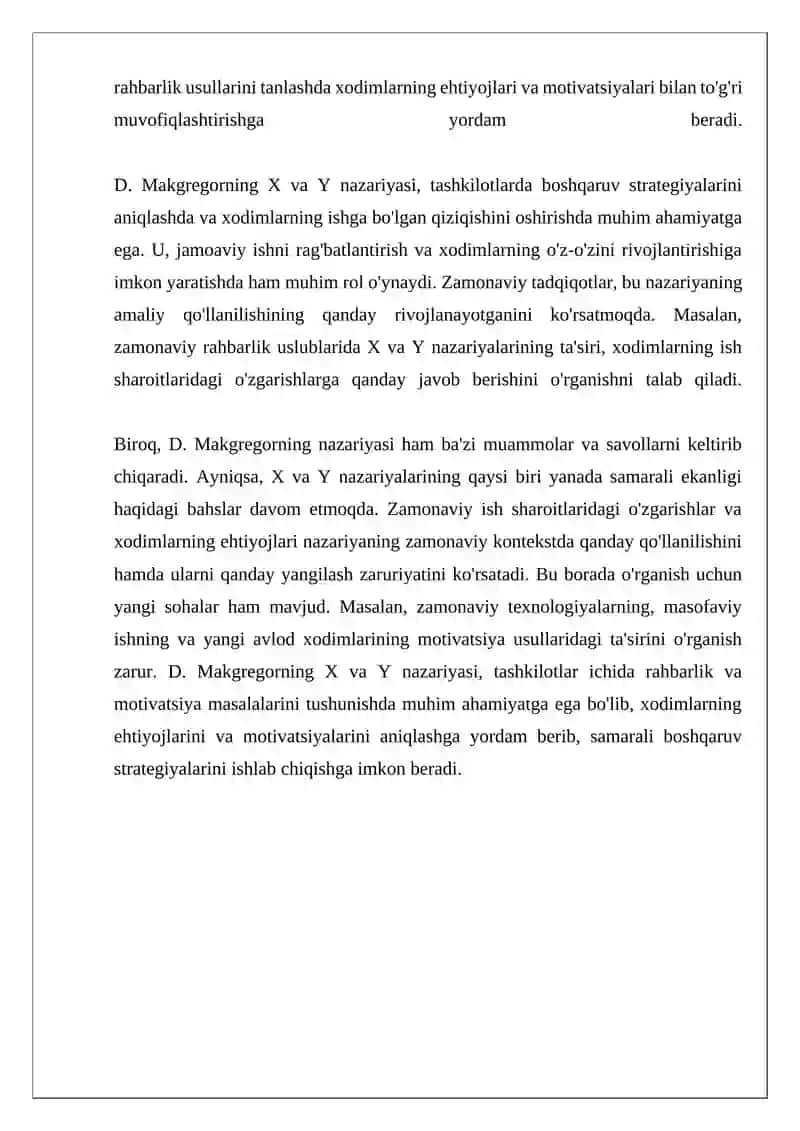 D.MAKGREGORNING X VA Y NAZARIYASI 4