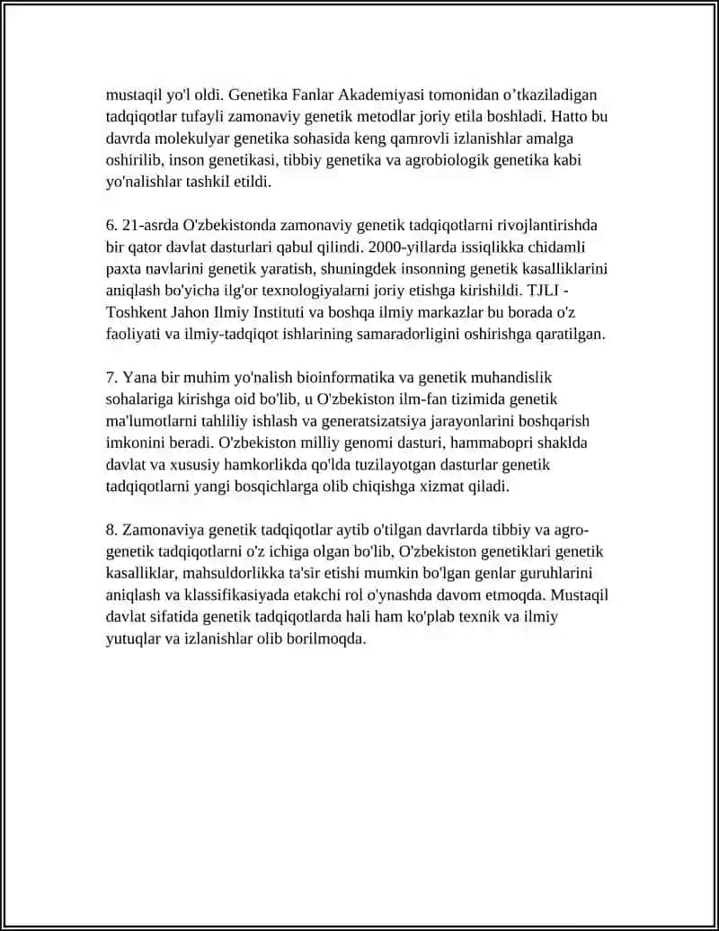 GENETIK TADQIQOTLAR TARIXI VA RIVOJLANISHI 4
