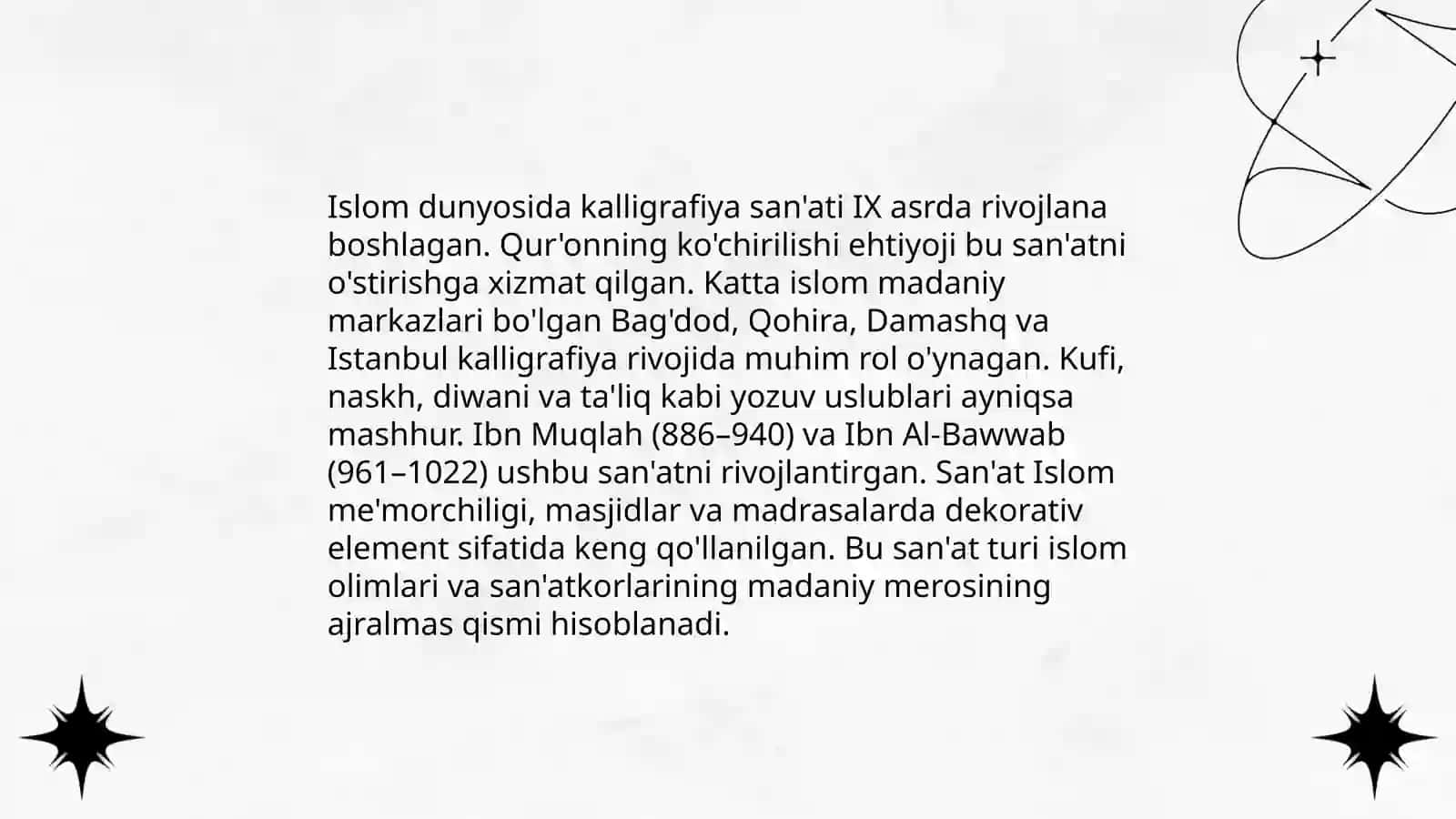 Kalligrafiya haqida ma'lumot 4