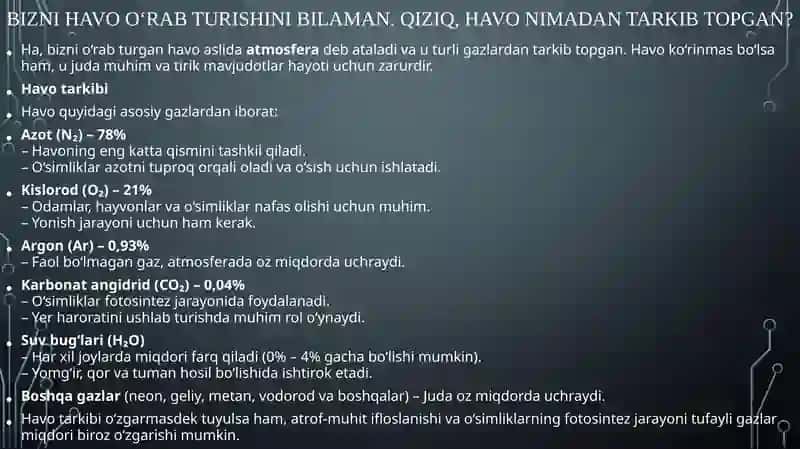 5-sinf.Tabiiyfan.Atmosfera1-qism 4