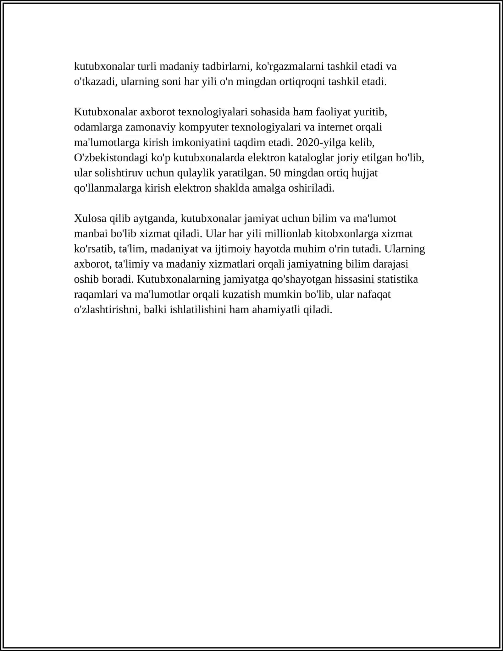 Mavzu: KUTUBXONАLАRDА KITOBXONLАRNI O‘RGАNISH SOHАSIDАGI SOTSIOLOGIK TАDQIQOTLАR 4