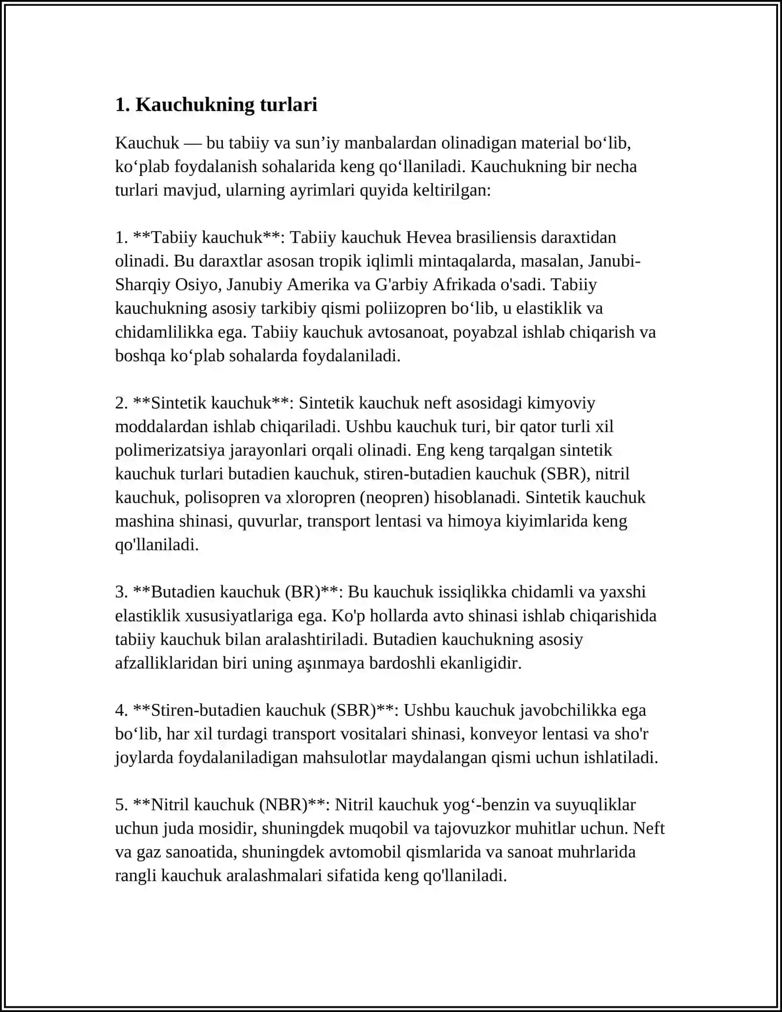 UMUMIY MAQSADLARDA QOʻLLANILADIGAN KAUCHUKLAR 4
