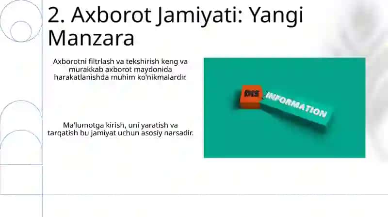Ma'lumot Jamiyati: Ma'lumot Asosi 4