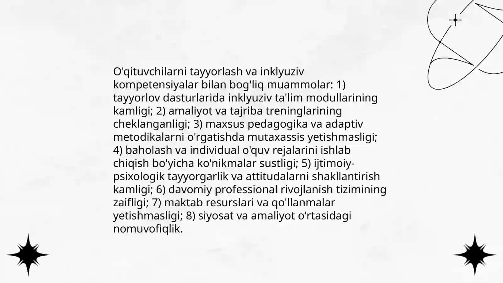 Turli yo'nalishdagi ilmiy tadqiqotlarda inklyuziv ta'lim muammolarini o'rganish 4