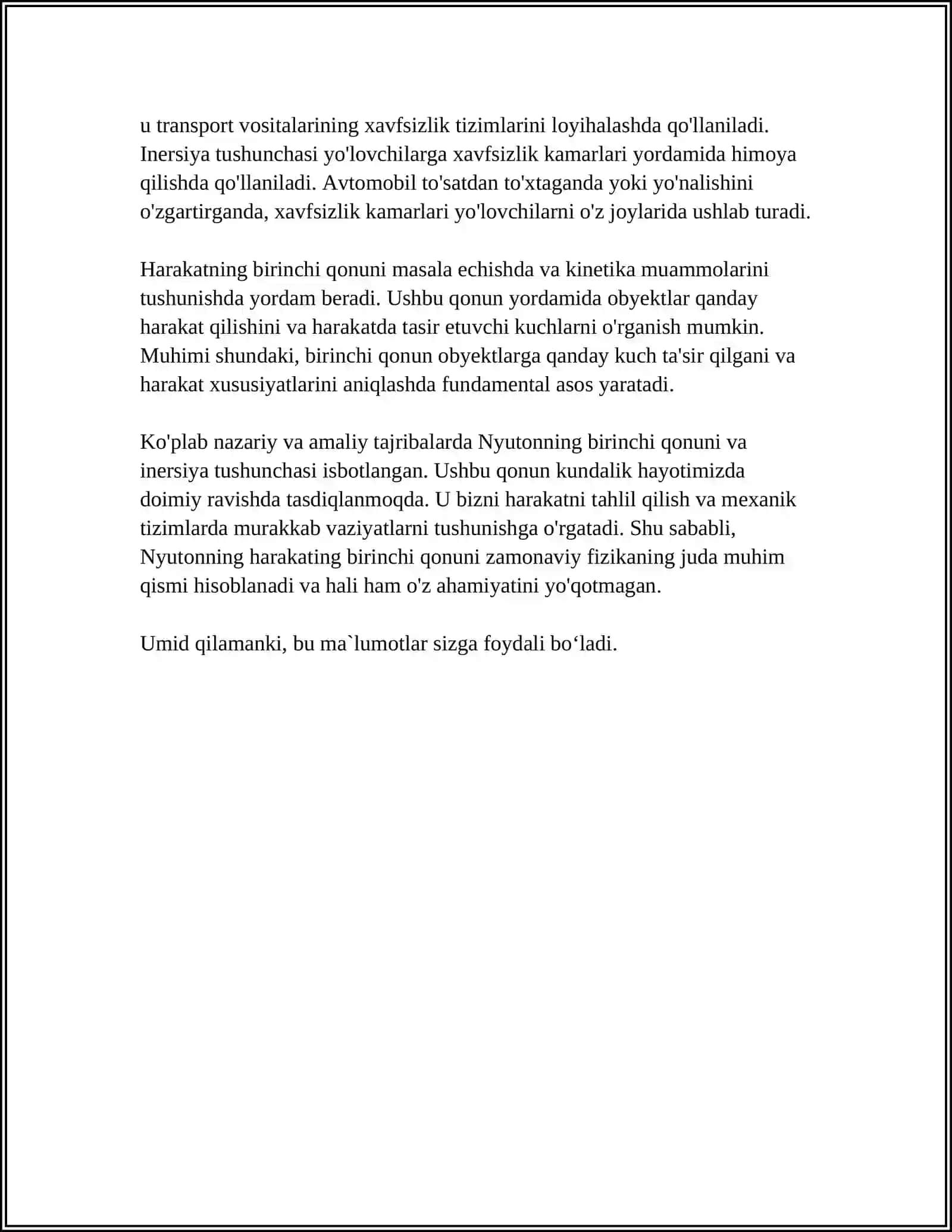 NYUTONNING QONUNLARI 4