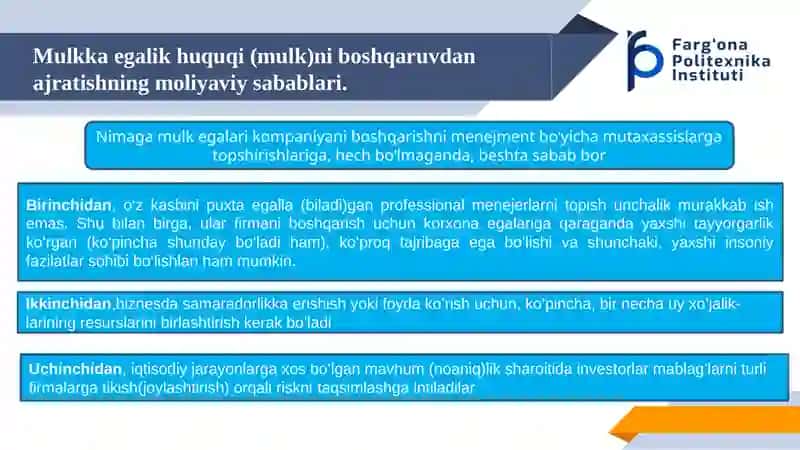 Zamonaviy moliyaning fundamntal (tub) masalalari 4